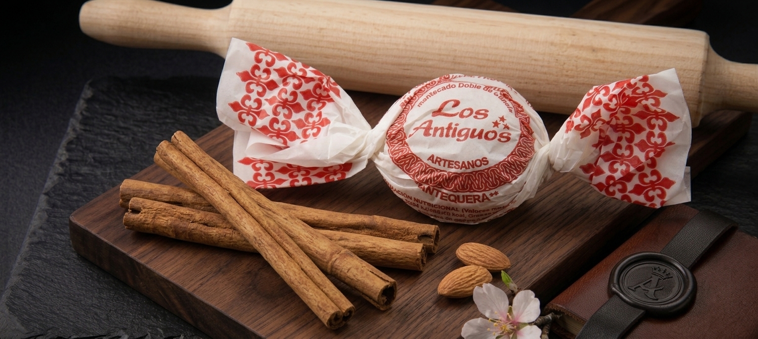 Mantecado doble de canela de Los Antiguos, Antequera