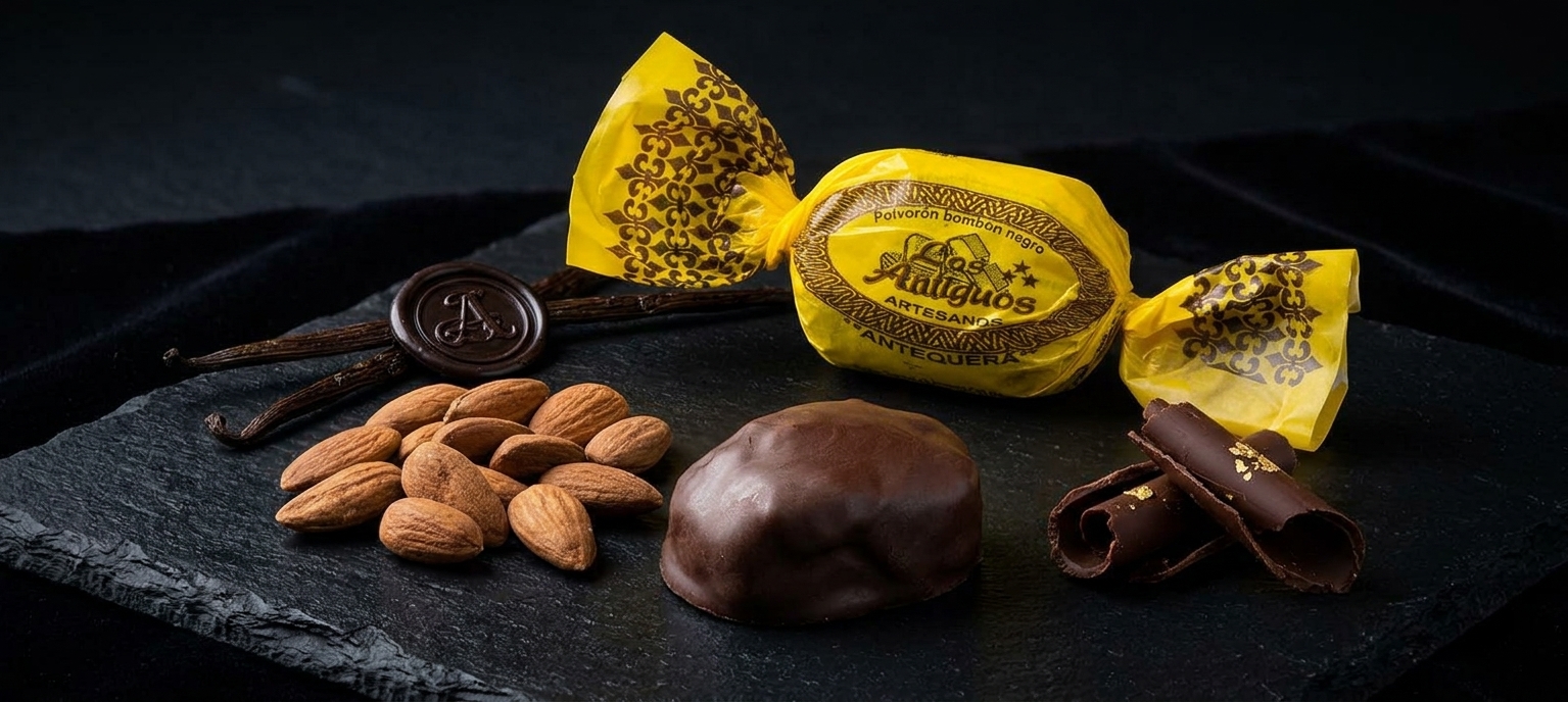 Polvorón bombón negro de Los Antiguos, Antequera