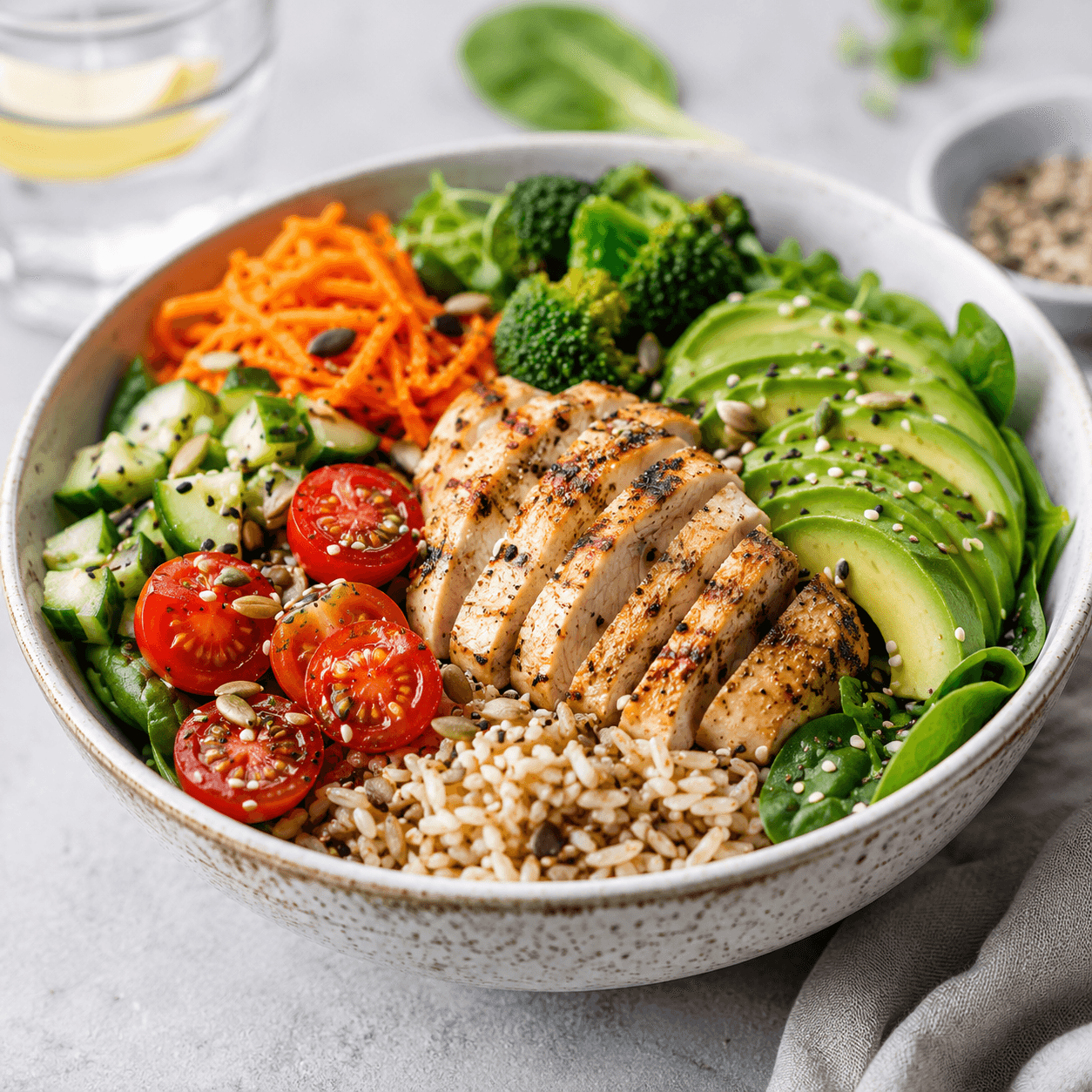 Sample AthletesLab meal with calories and macro labels